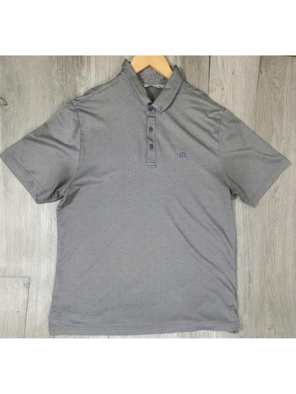 Travis Mathew Shirt Men's Size Large All Over Print Polo Golfer Casual #12